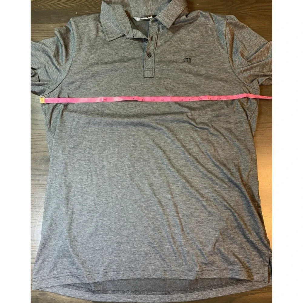 Travis Mathew Polo Shirt Mens XL Golf Pima Gray Embroidered Preppy Casual‎ Club